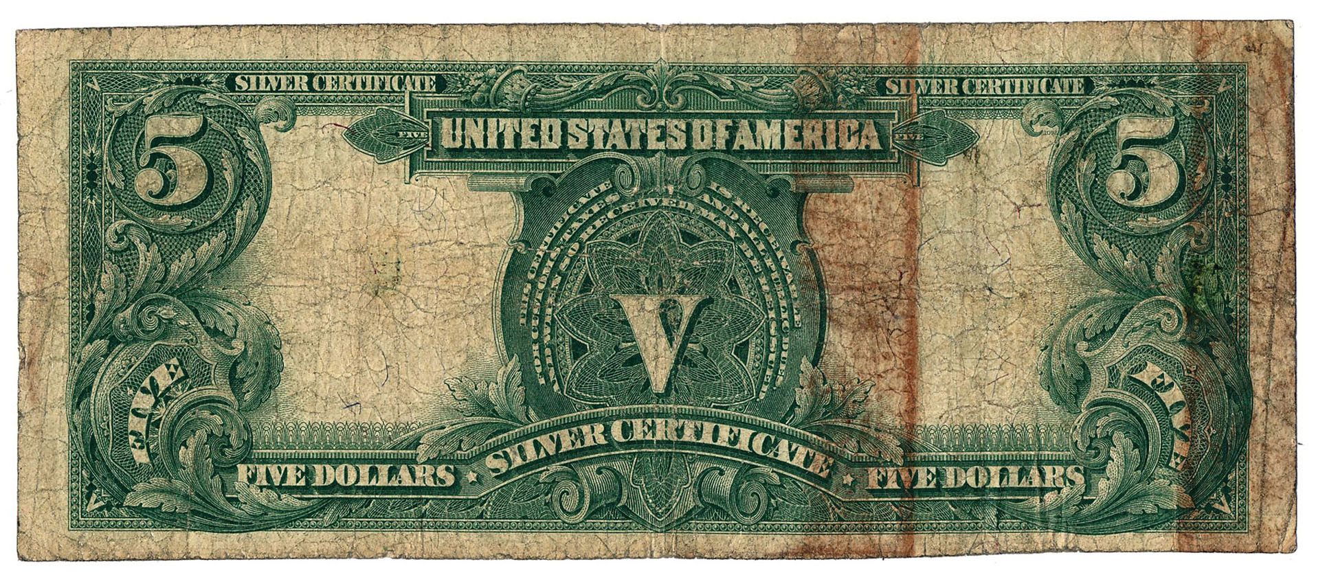 USA. 5 dolarów 1899 Silver Certificate, Large size, seria K - Rzadki